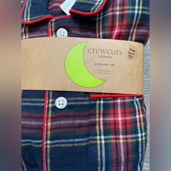 Crewcuts Plaid Pajama Set - Red, Blue, Yellow size S(6-7) - Picture 3 of 3
